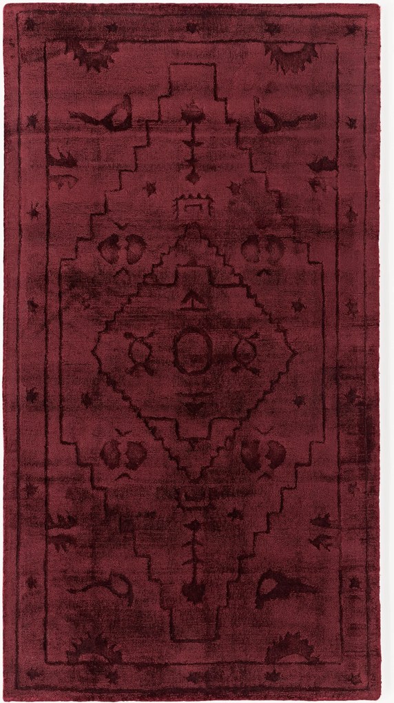 Tappeto in viscosa tessuto a mano Shaila