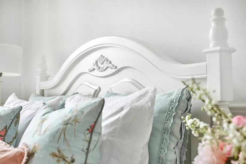 Letto in stile provenzale Bianco 160x200 Princess 886-Arrediorg.it