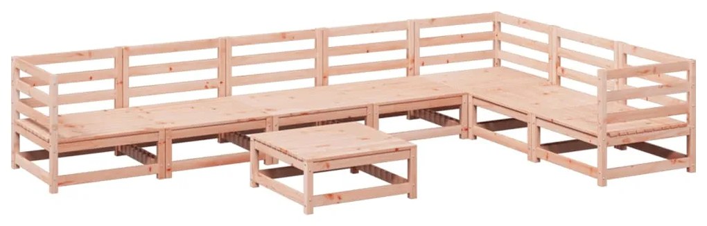 Set divani da giardino 8 pz in legno massello abete douglas