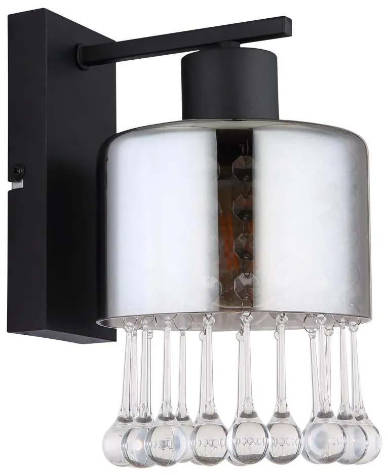 Globo 15884W - Applique HENDRY 1xE27/60W/230V nero