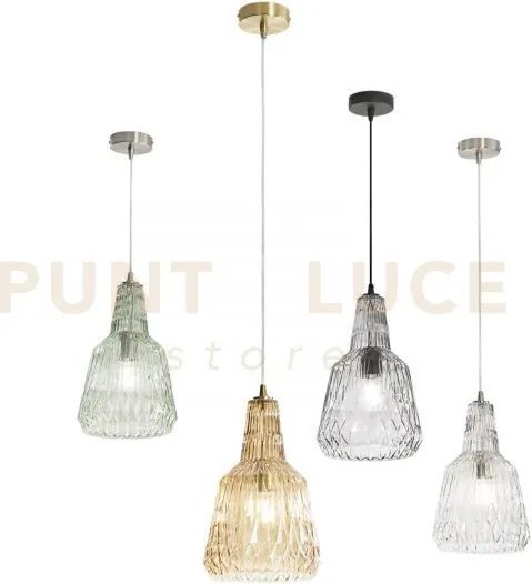 Lampadario a sospensione galway fume' 1 luce attacco e27 23x150cm i...