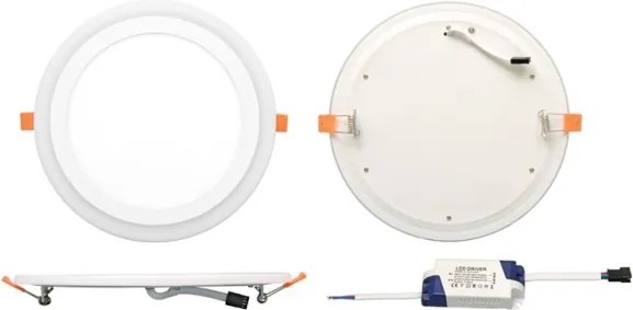 Ecolite DUO-R6W - Lampada LED da incasso DUO LED/6W/230V + LED/3W