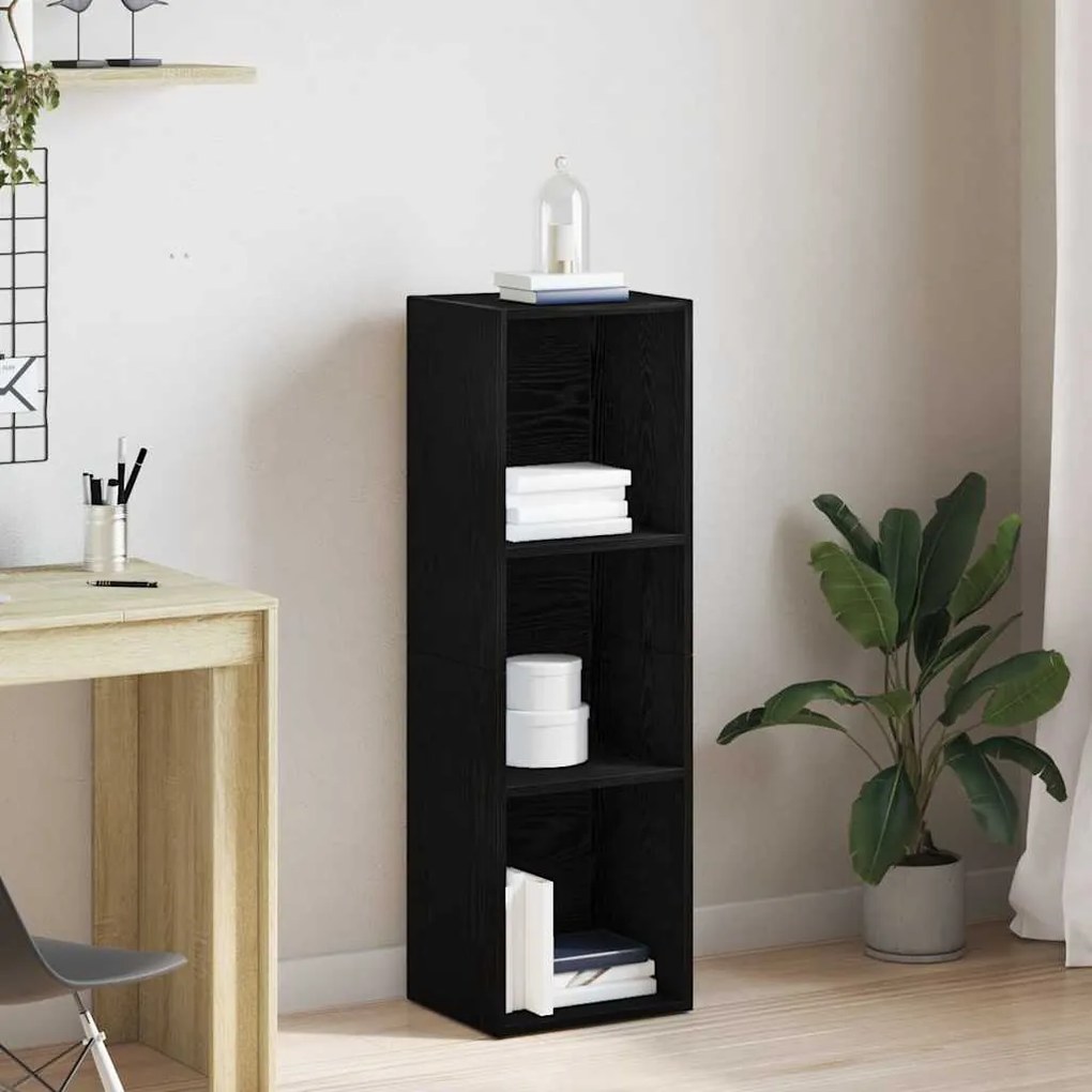Libreria Rovere Nero 36x30x114 Cm İn Legno Multistrato /