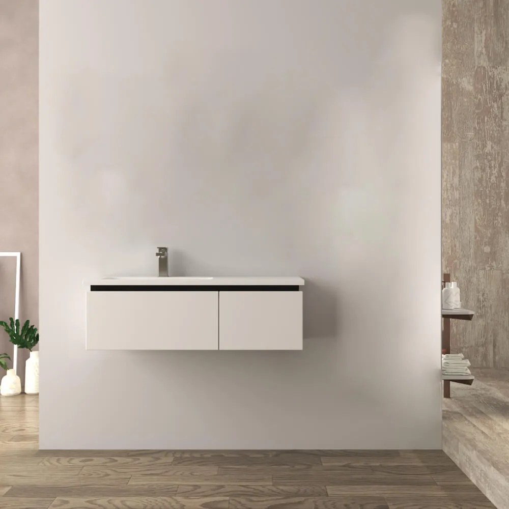 Mobile bagno 100 cm bianco lucido Mono Slide