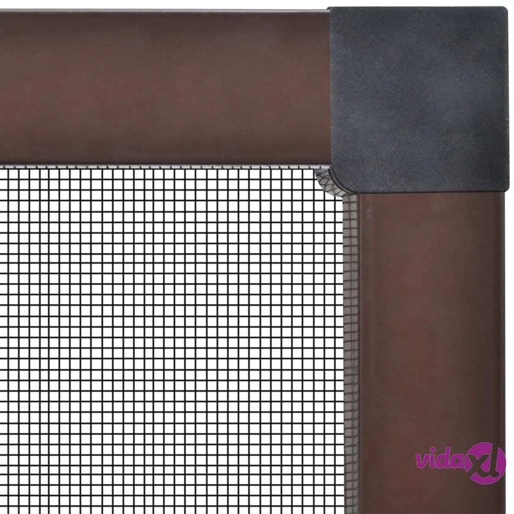 vidaXL Zanzariera marrone per finestre 130 x 150 cm