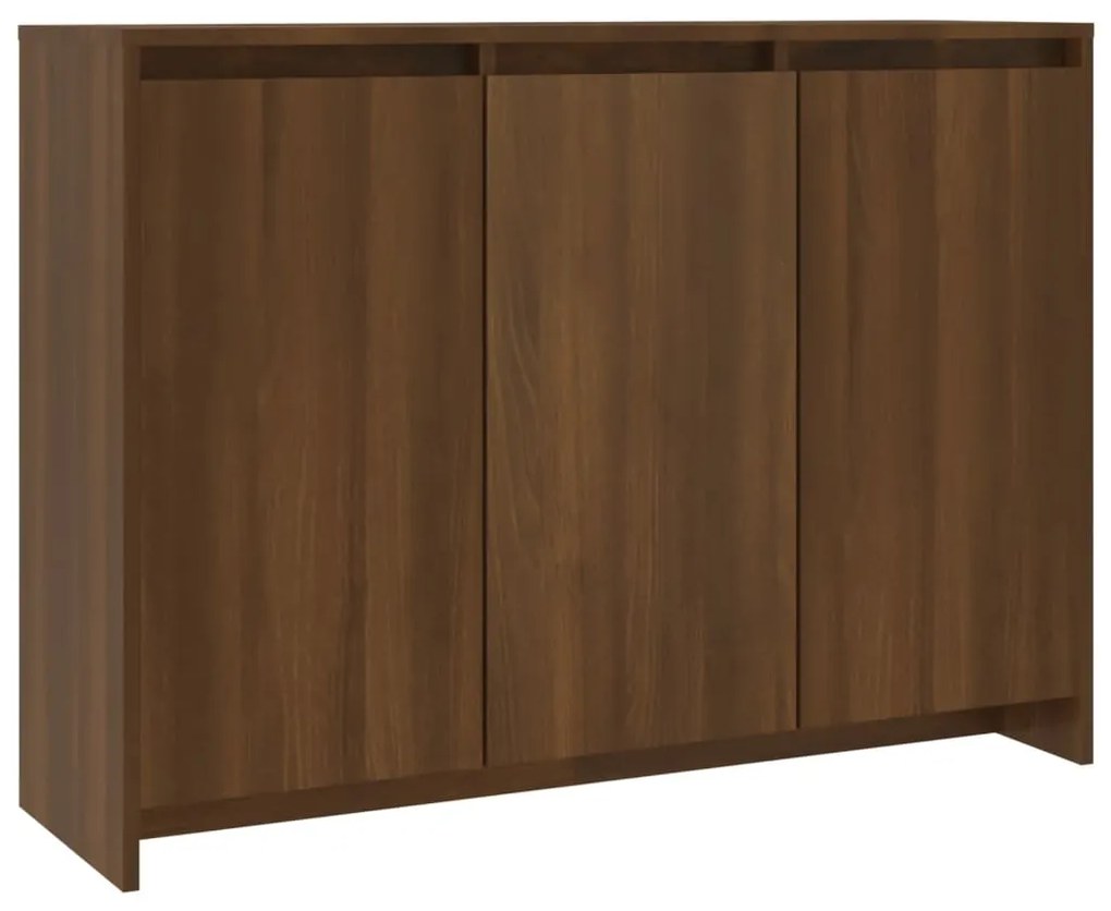 Credenza rovere marrone 102x33x75 cm in truciolato