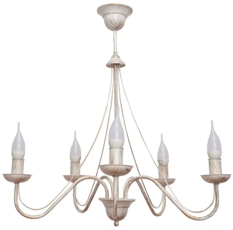 Lampadario a sospensione con supporto rigido MALBO III 5xE14/10W/230V