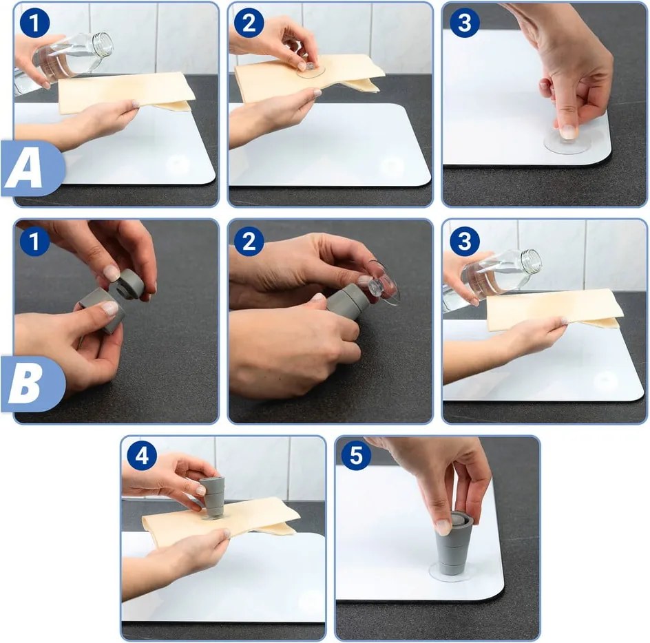 Set di 2 copri stufe in vetro, 52 x 30 cm Marble - Wenko