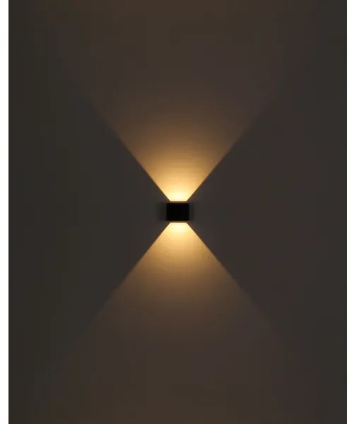 Globo 34168RB - Applique a LED da esterno VERONIKA 2xLED/3W/230V IP44 nero