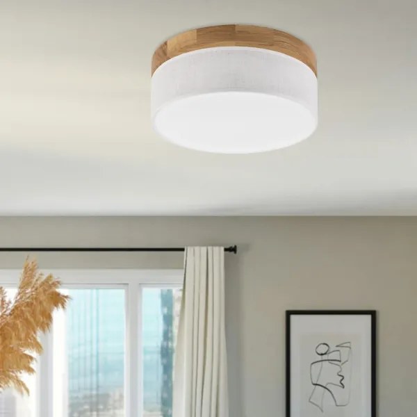 Brilagi - Plafoniera a LED BELLADONNA LED/20W/230V Ø 30 cm bianco/rovere