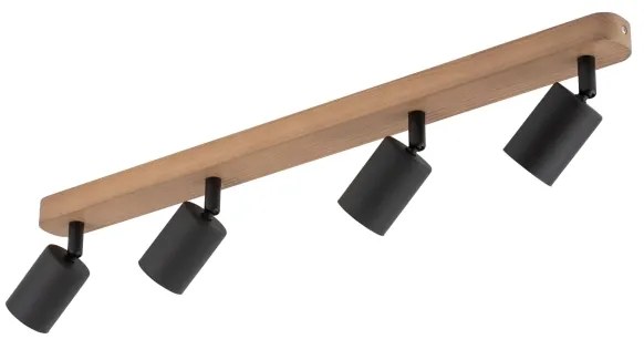 Faretto TOP WOOD 4xGU10/10W/230V nero/legno