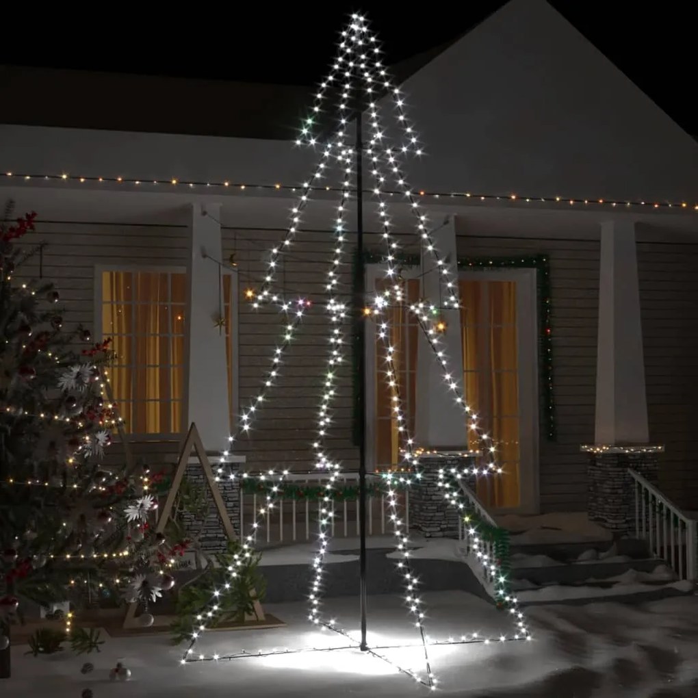 Albero di Natale a Cono con LED per Interni Esterni, Albero di Natale a Cono 360 LED per Interni Esterni 143x250 cm III