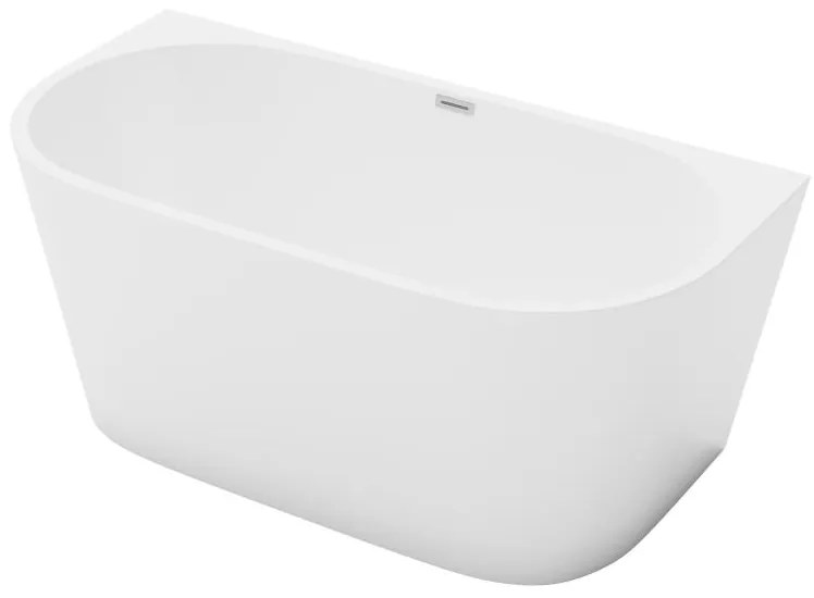 Vasca da bagno semi freestanding 175 litri 130 x 71,5 x 58 cm Acrilico Bianco - DIVINA