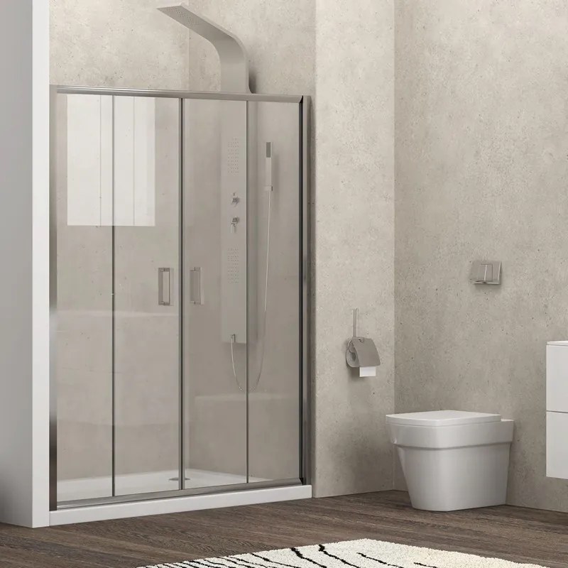 Nicchia doccia 190cm doppio scorrevole altezza 180cm | KAM-KNF6000 - KAMALU