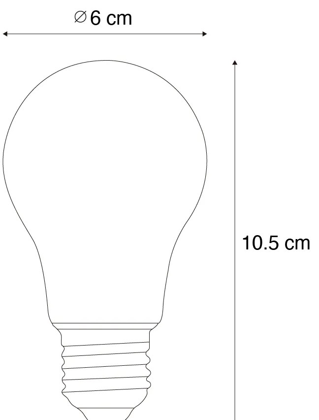 Set di 5 lampadine LED E27 dimmerabili Smart A60 ambra 4,9W 320 lm 2500K Zigbee