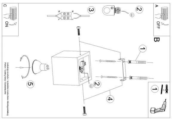 Sollux SL.0493 - Faretto QUAD 1xGU10/10W/230V legno