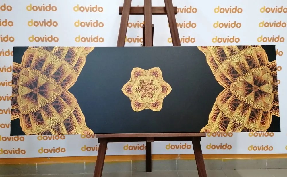 Quadro su tela – Mandala dorato interessante