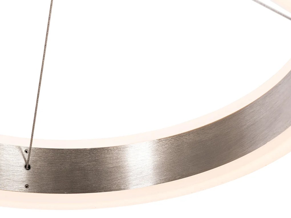Lampada a sospensione in acciaio rettangolare con LED dimmerabile a 3 livelli 3 luci - Lyani
