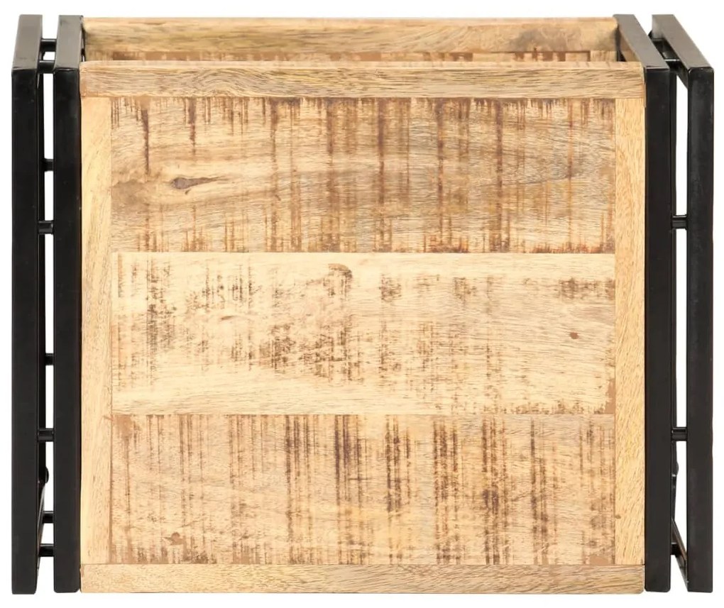 Tavolino 40x30x50 cm in legno massello di mango grezzo