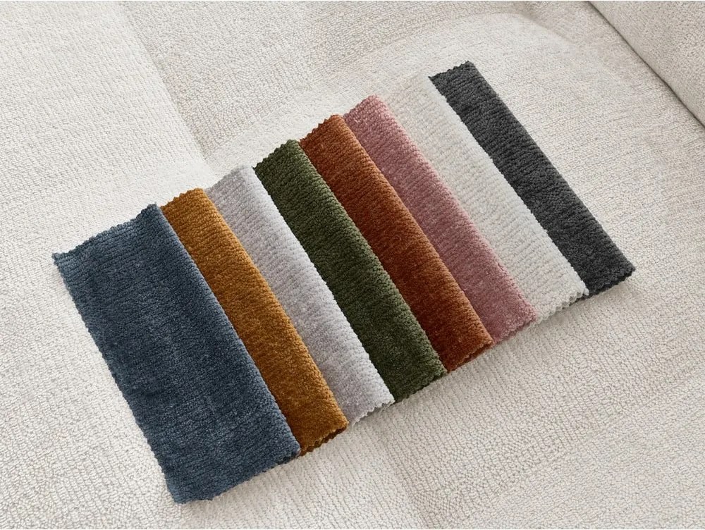 Divano beige con rivestimento in ciniglia 237 cm Whesley – Bobochic Paris