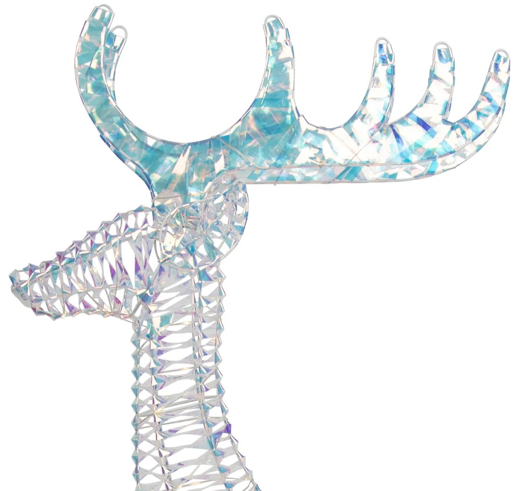 Lampada da terra natalizia arcobaleno a forma di cervo 60 cm LED incl. - Niji