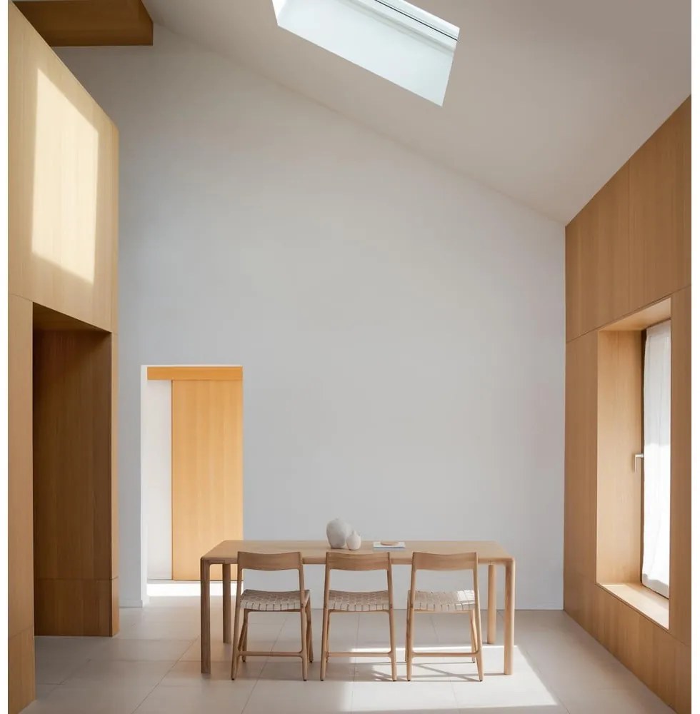 Tavolo da pranzo in rovere massiccio 90x200 cm Derven – Gazzda