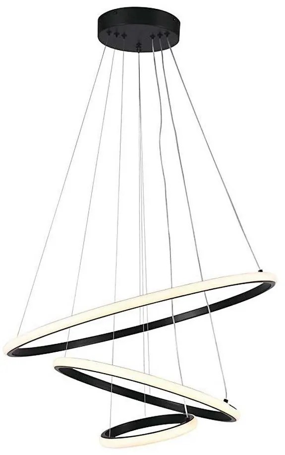 Lampadario LED a sospensione con filo LED/32W/230V 3000K nero