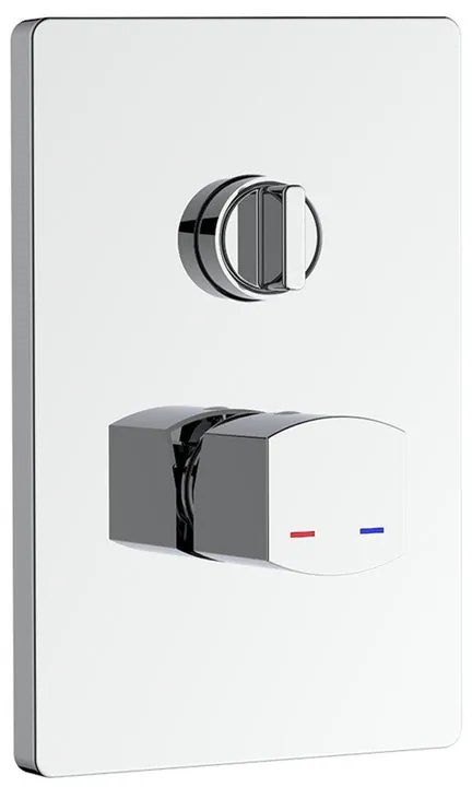 Rubinetto per doccia getto laminare cristallino ad incasso monocomando Coral cromo lucido AQUASANIT