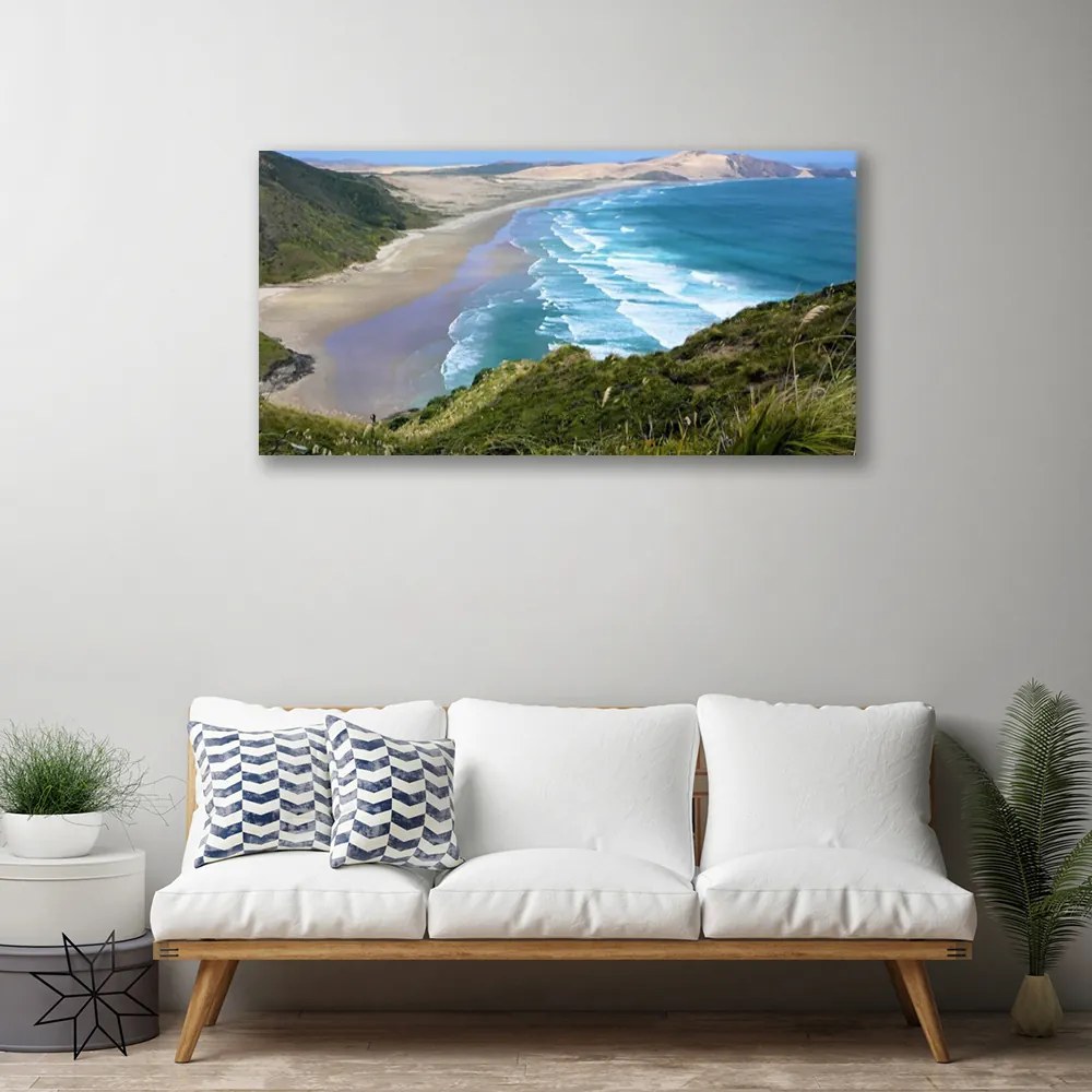 Quadro su tela Paesaggio del mare della spiaggia 100x50 cm