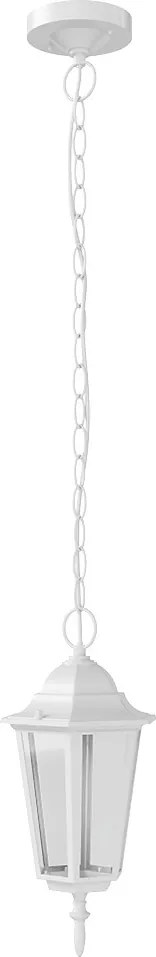 Lampione Storico a Sospensione E27 IP54 Bianco - Serie Tosca