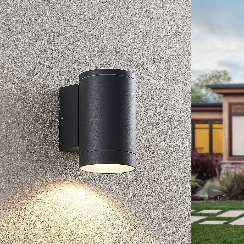 Applique da esterni Thomke Lucande, dimmerabile, Alluminio / Grigio / Zincato, Alluminio, Moderno, Applique da esterni