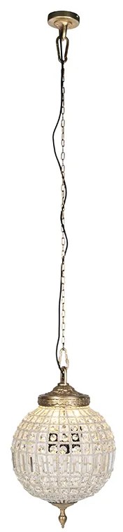 Lampadario Art Déco cristallo con oro 35 cm - Kasbah