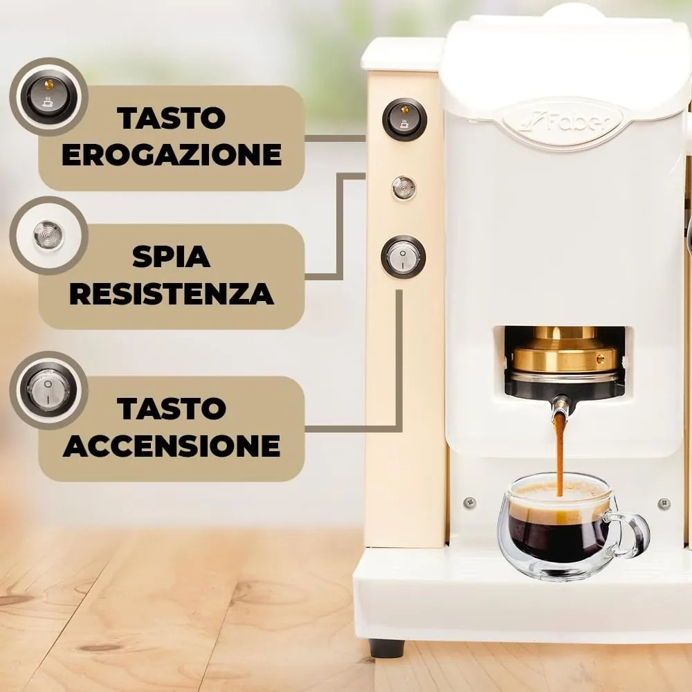 Macchina da caffè Faber Slot Plast Basic - cialde, 15 bar, 1,4L, compatta