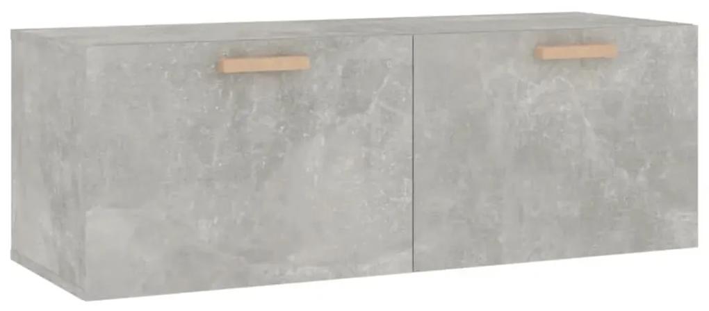 Mobile pensile grigio cemento 100x36,5x35 cm legno multistrato