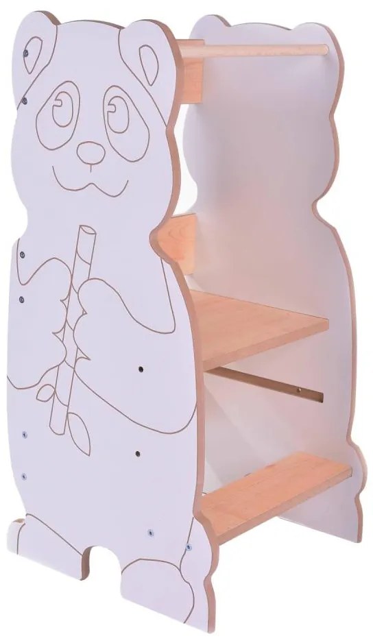 Torre d'apprendimento PANDA bianco/acero