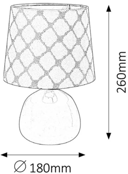 Rabalux 4380 - Lampada da tavolo ELLIE E14/40W beige