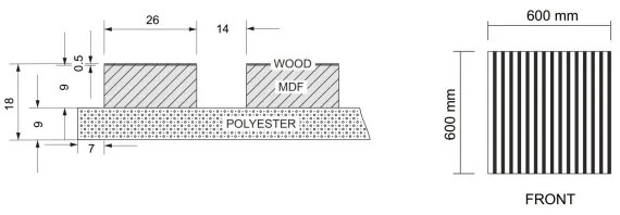 Set da 4 pannelli fonoassorbenti DANVIKEN 60x60 cm rovere
