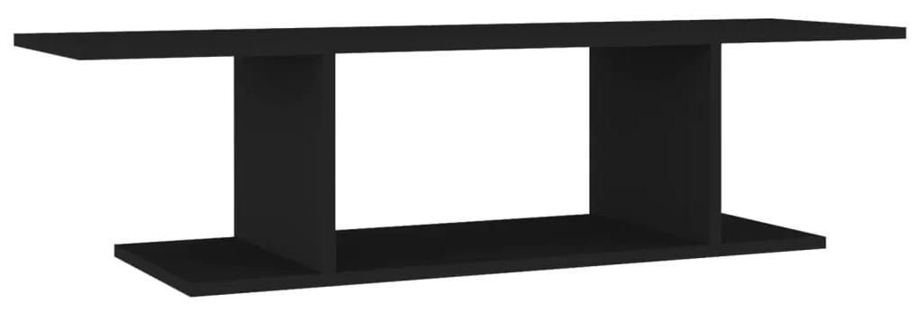 Mobile Porta TV a Parete Nero 103x30x26,5 cm