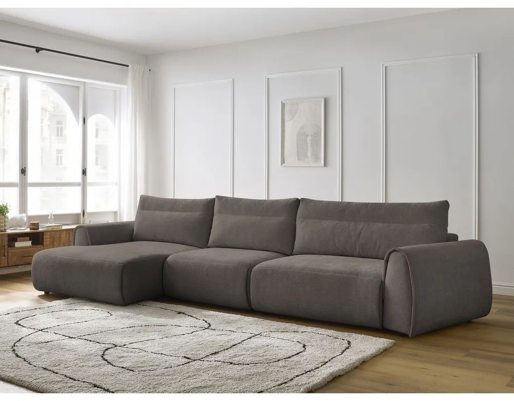 Divano angolare marrone Aden – Bobochic Paris