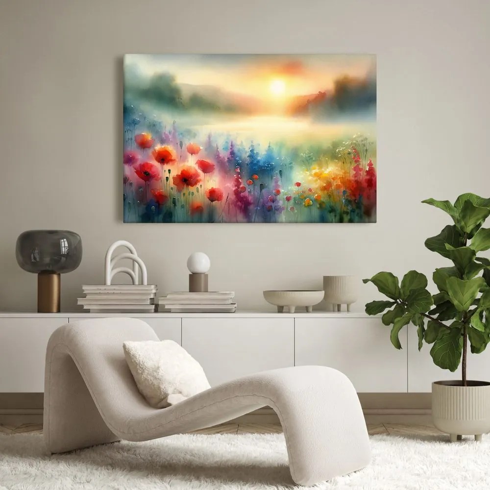 Quadro su tela – Prato all’alba