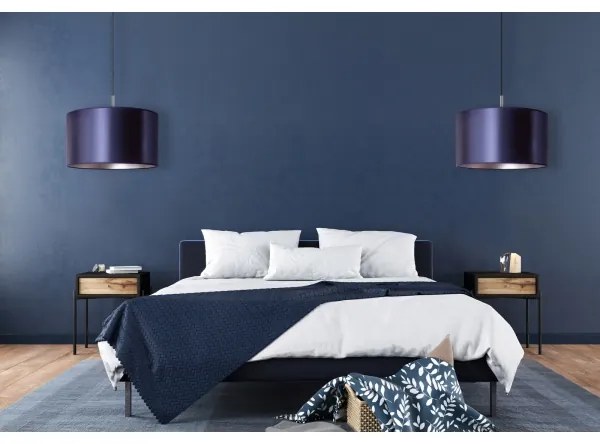 Duolla - Lampadario a sospensione con filo CANNES 1xE27/15W/230V diametro 50 cm blu/argento