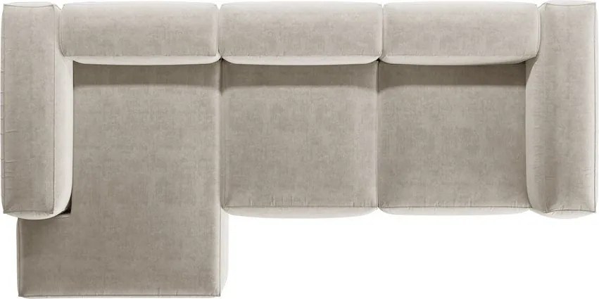 Divano angolare beige (con penisola a sinistra/con chaise lounge) Bergamo – Cosmopolitan Design