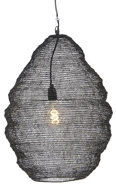 Lampada a sospensione orientale nera 45 cm - Nidum L