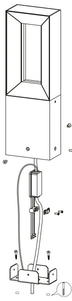 Eglo 98727 - Lampada LED da esterno RIFORANO 2xLED/5W/230V IP44 34 cm