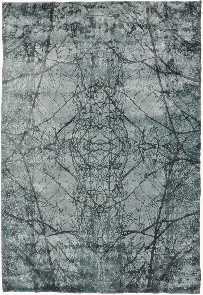 Tappeto in viscosa a pelo corto fatto a mano Aimi