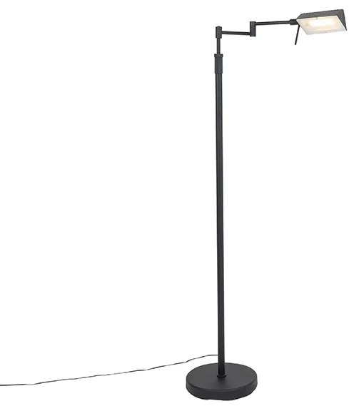 Lampada da terra di design nera con LED e dimmer touch - Notia