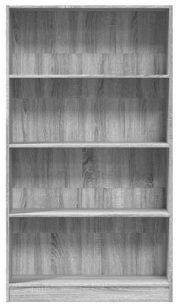 Libreria grigio sonoma 80x24x143 cm in legno multistrato