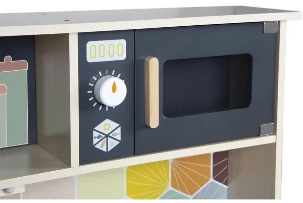 Janod - Cucina in legno con piano cottura a LED MOZAIC 2xLR6