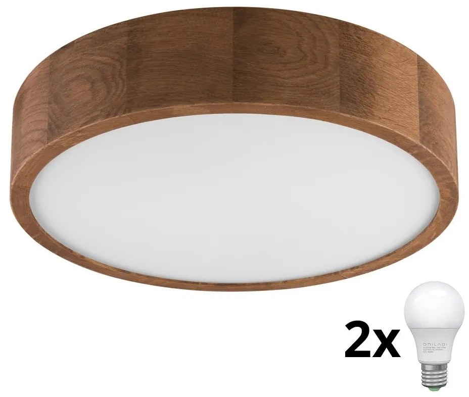 Brilagi - Lampada LED da soffitto CARVALHO 2xE27/60W/230V ciliegio 37 cm