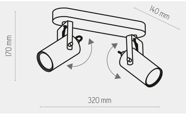 Faretto REDO 2xGU10/10W/230V oro/nero